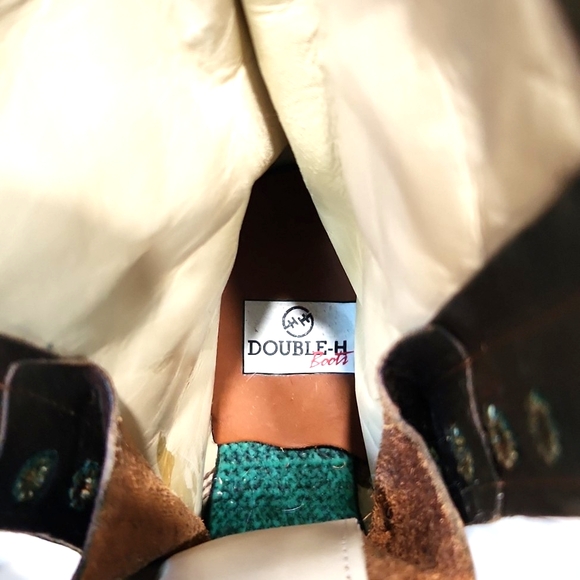 Double-H Sub Zero Insulated Lacer Leather Western Kiltie Vintage Women's 6 EUC - Picture 9 of 15